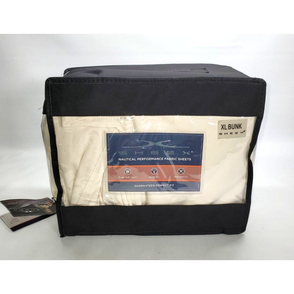 NWT 15 Sheex Nautical Performance Fabric Super Soft Touch Sheets XL Bunk Ivory